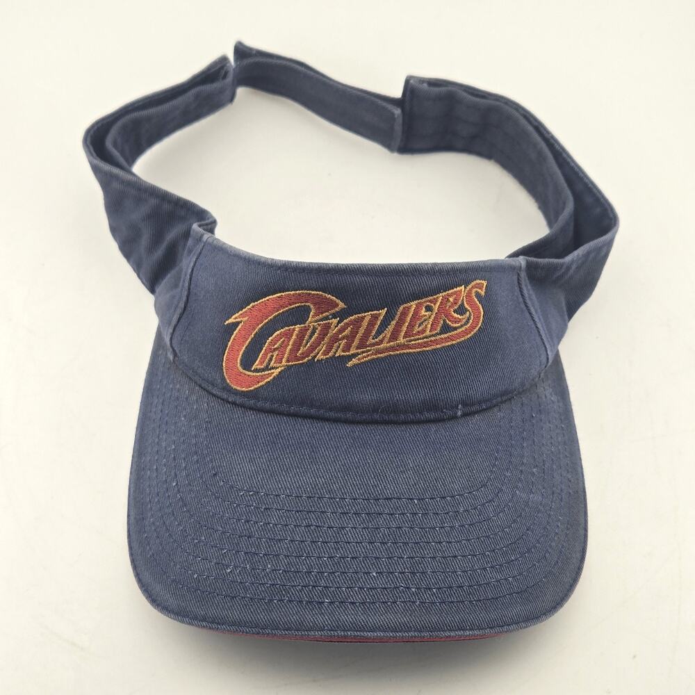 Cleveland Cavaliers Vintage Script Visor Hat Navy Blue Adjustable NBA Basketbal